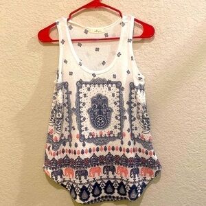 ▶️Gaze◀️ Knit Tank Top Size Xs Cute Elephant Myth Design